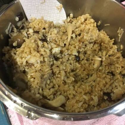 玄米きのこご飯作ってみた
