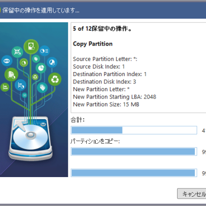 MiniTool Partition Wizard　ディスクコピー