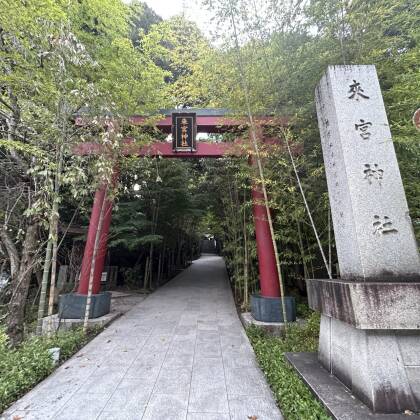 来宮神社に参拝しました　坂道